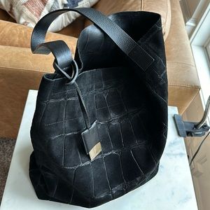 LINDE GALLERY St. Barts MILOU Bag like new black SUEDE Hobo Shoulder bag